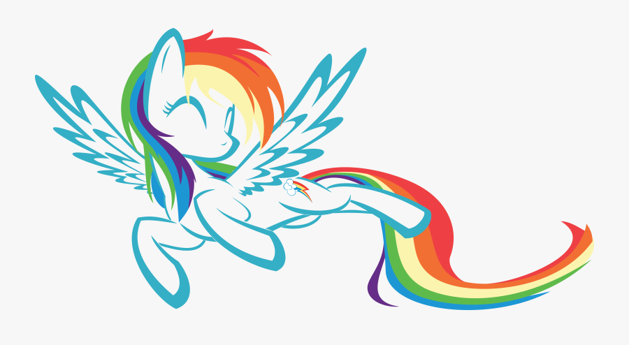 Lineart Of Rainbow Dash, Transparent Clipart