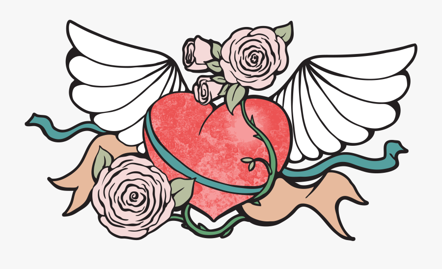 Heart With Wings Clipart , Png Download - Heart With Wings, Transparent Clipart