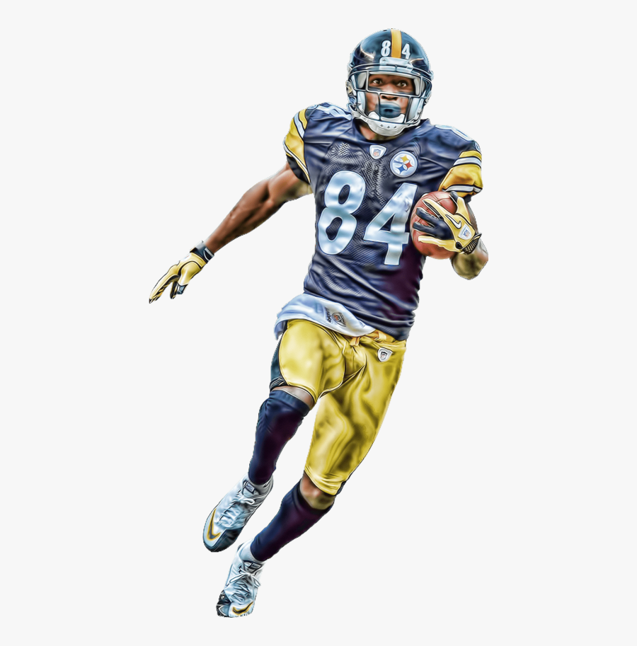 Transparent Mean Football Player Clipart - Antonio Brown No Background, Transparent Clipart