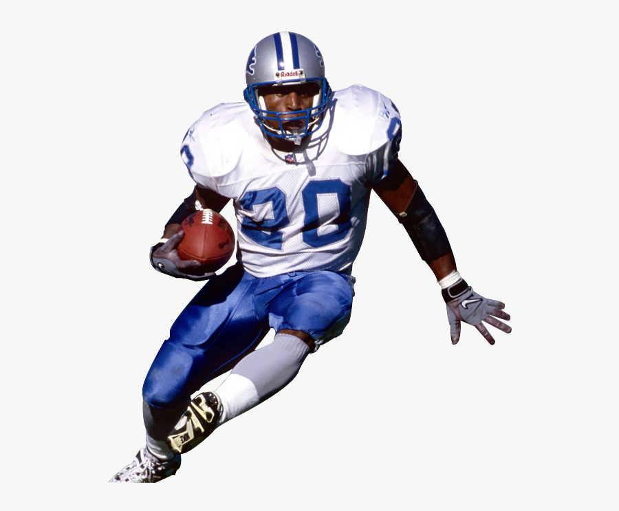 Football Clipart Running Back - Barry Sanders No Background, Transparent Clipart