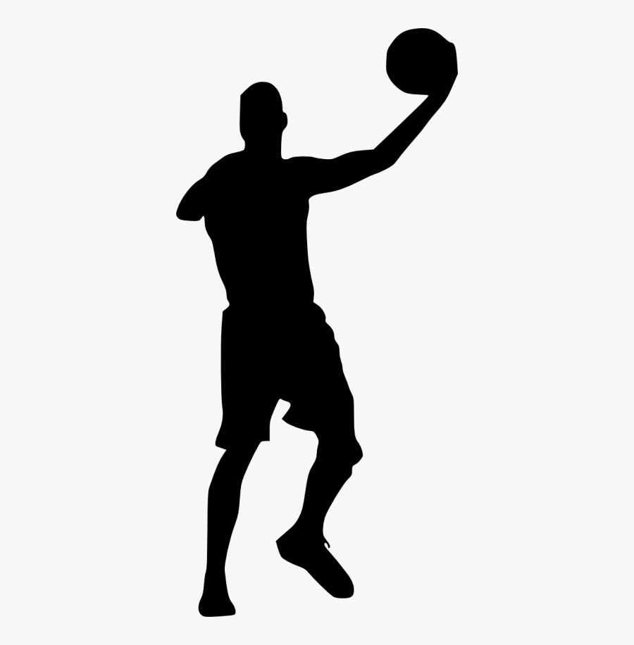 Transparent Girl Basketball Player Clipart - Transparent Football Silhouette Png, Transparent Clipart