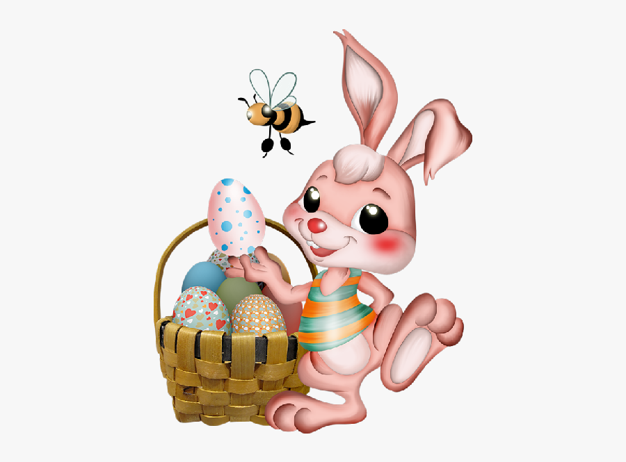 Cute Bunny Rabbits With - Descargar Gif Felices Pascuas, Transparent Clipart