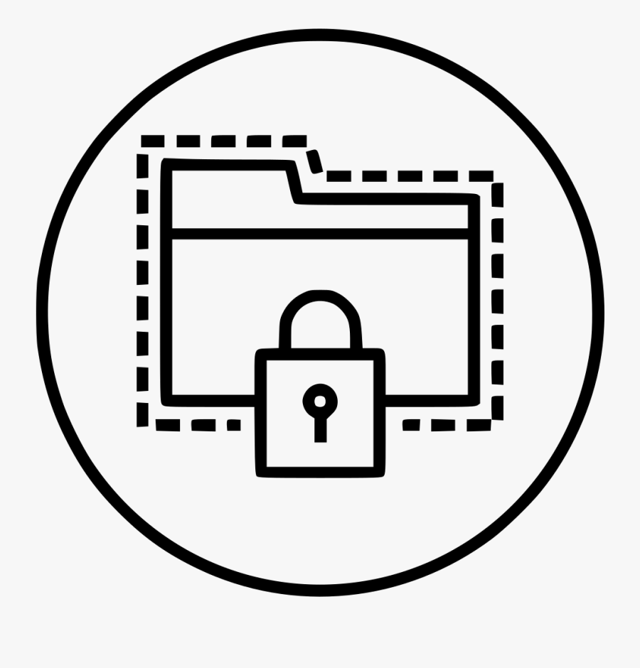 Padlock Clipart Password Protected - Line Art, Transparent Clipart