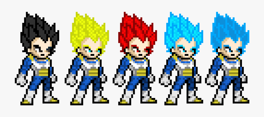 Vegeta - All Super Saiyan Forms Of Vegeta, Transparent Clipart