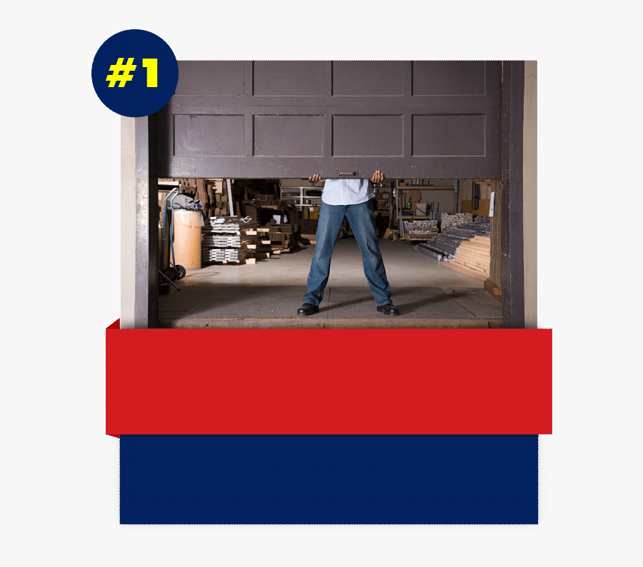 Man Opening Garage Door, Transparent Clipart