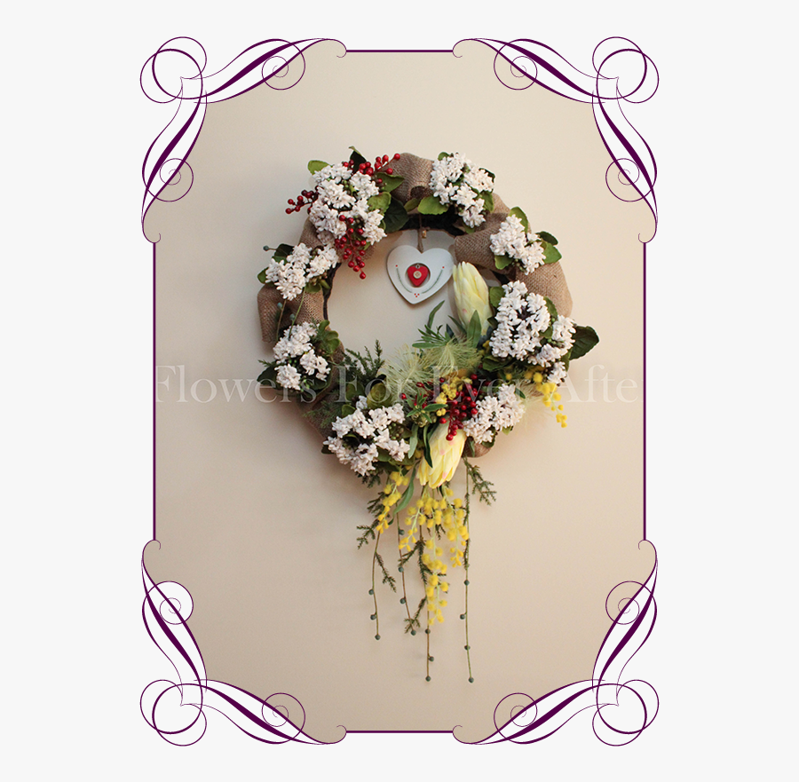 Transparent Rustic Wreath Png - Flower, Transparent Clipart