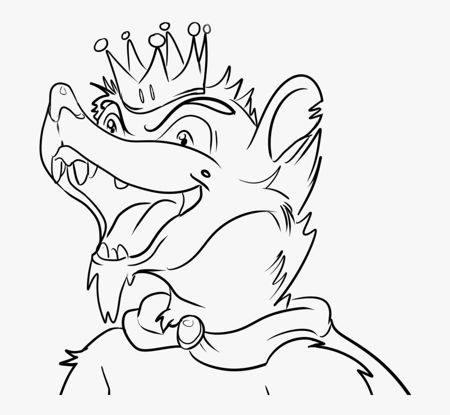 King Lineart Black And White - Line Art, Transparent Clipart