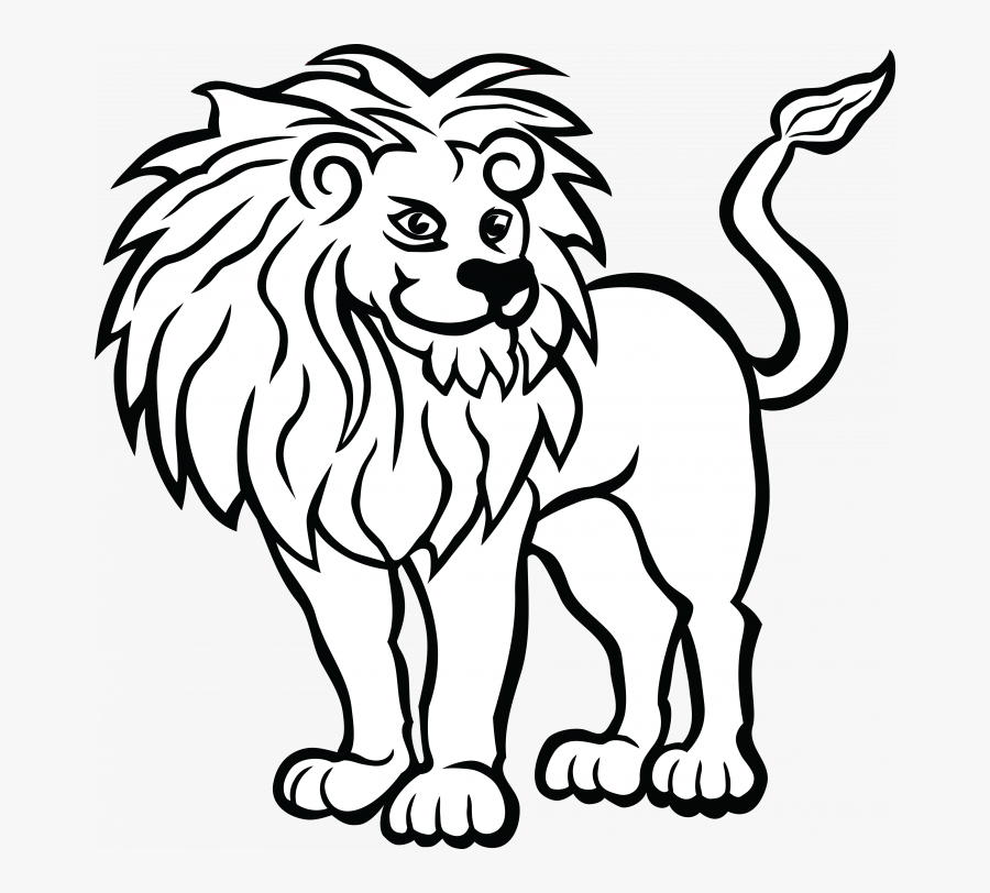 Black And White Images Of Lion, Transparent Clipart