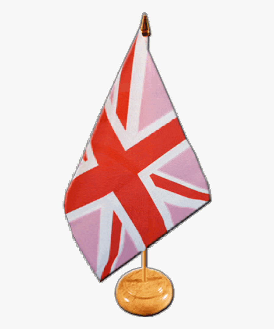 Great Britain Union Jack Pink Table Flag - Carmine, Transparent Clipart