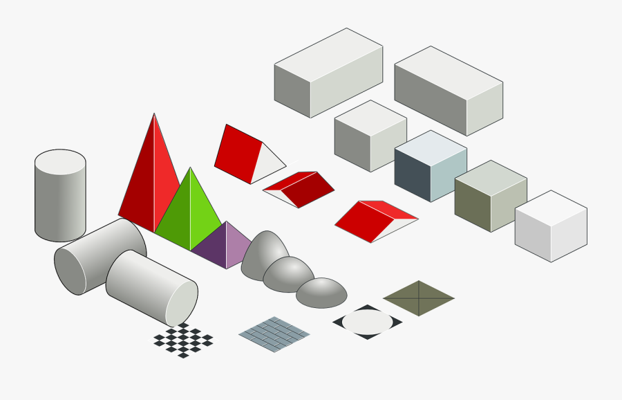 Three Dimensional Shapes Geometric Shapes Rectangular - Üç Boyutlu Geometrik Çizim, Transparent Clipart