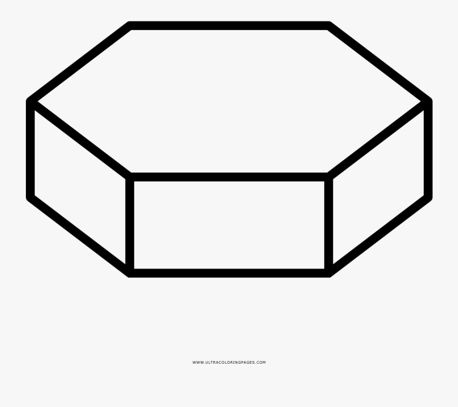 Hexagonal Prism Coloring Page - Pentagonal Prism , Free Transparent