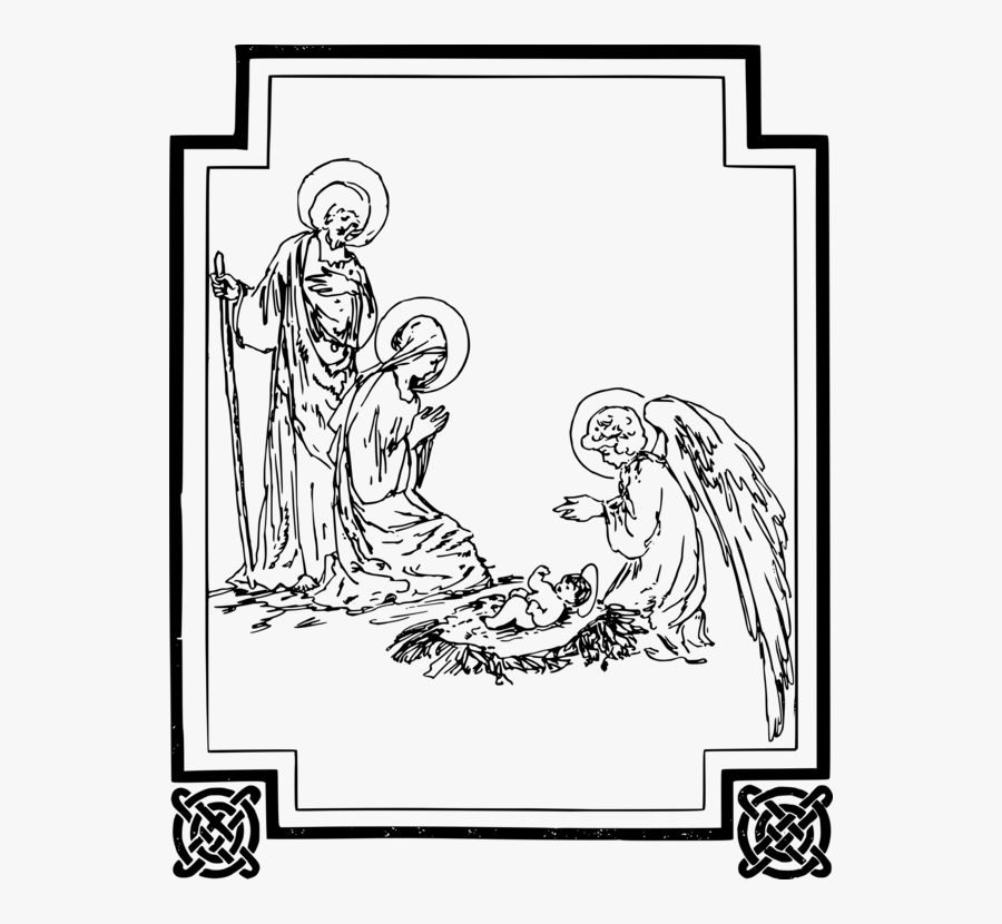 Art,monochrome Photography,text - Nativity I Black And White, Transparent Clipart