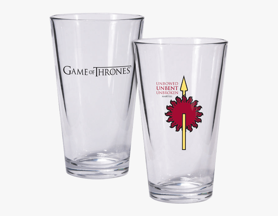Clip Art Game Of Thrones Pint Glasses - Vasos Transparente Con Logo, Transparent Clipart