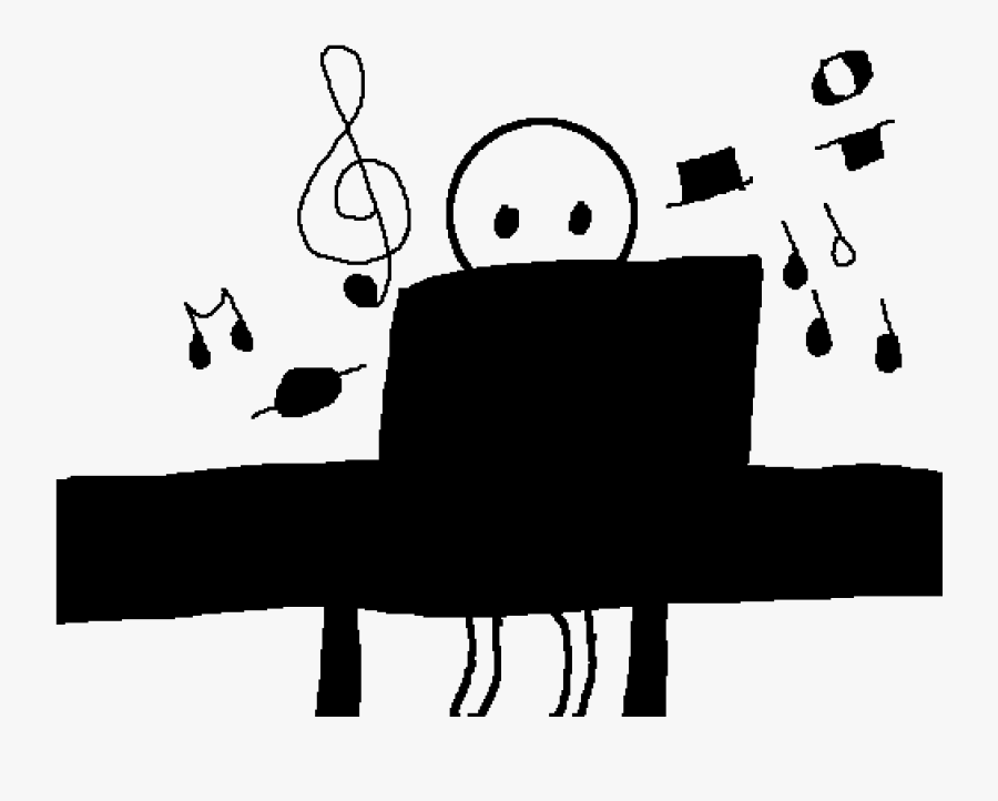 Transparent Man Playing Piano Clipart, Transparent Clipart