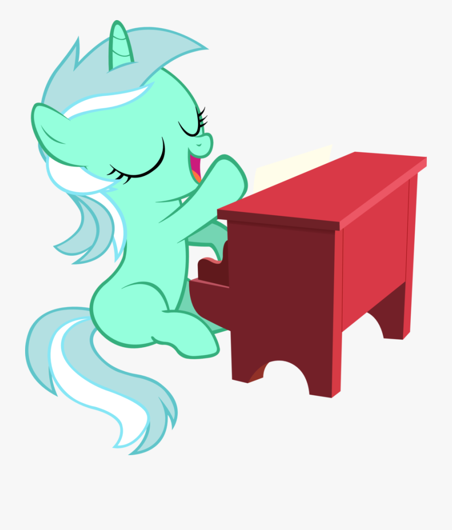 Filly Lyra Playing Piano By Artpwny - Mlp Filly Lyra, Transparent Clipart
