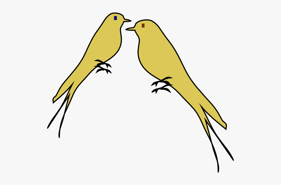 Gold Love Birds Clipart, Transparent Clipart