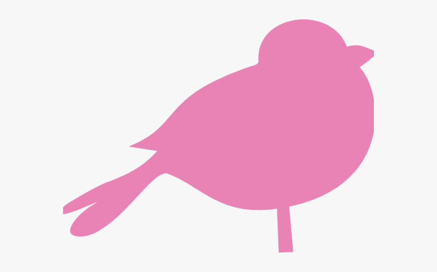 Love Birds Clipart Chubby - Bird Cartoon Pink Png, Transparent Clipart