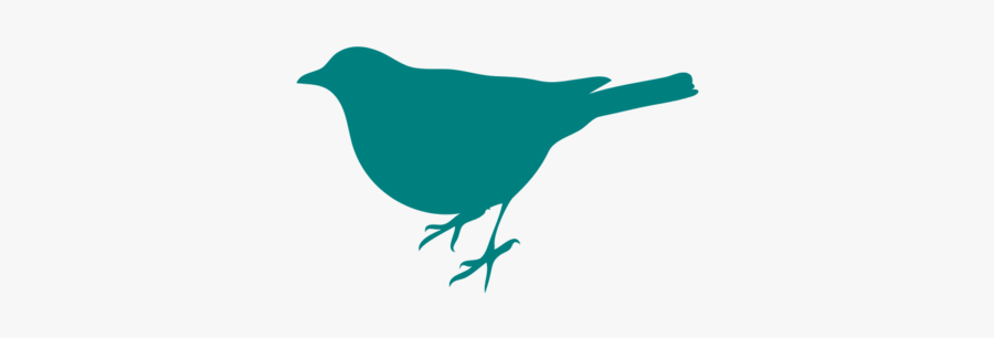 Teal Birds Clipart - Clipart Single Bird Silhouette, Transparent Clipart