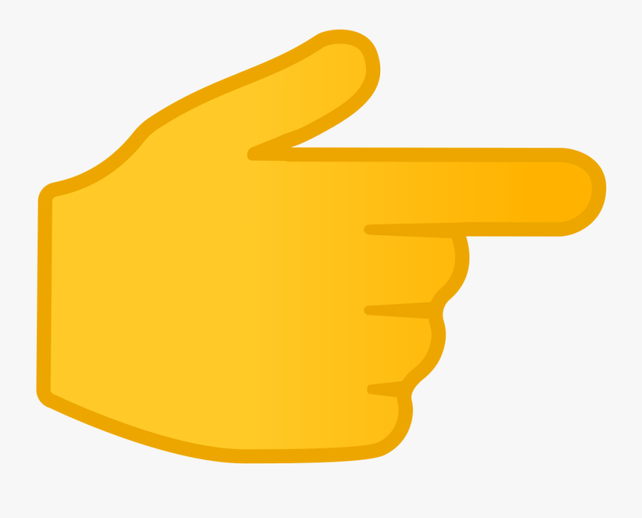 Hand Emoji Clipart Left - Pointing Finger Emoji, Transparent Clipart