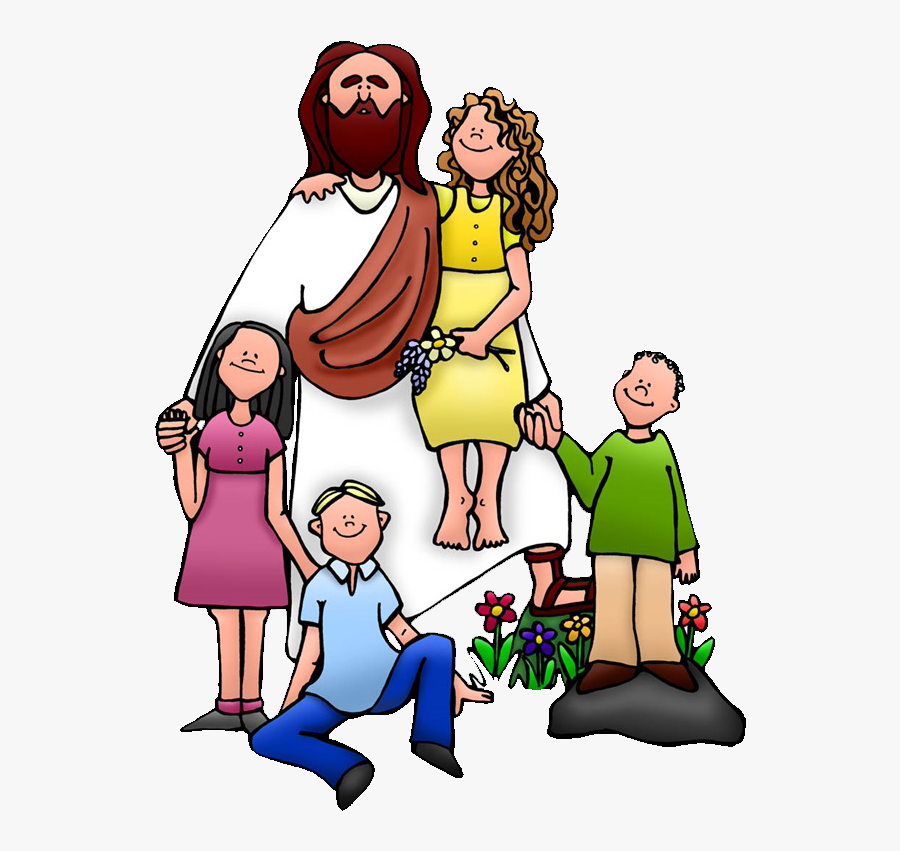 Teaching Of Jesus About Little Children Clip Art - Clip Art Jesus With Kids, Transparent Clipart