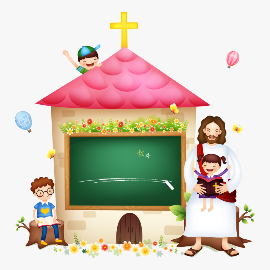 Iglesia De Escuela Animado, Transparent Clipart