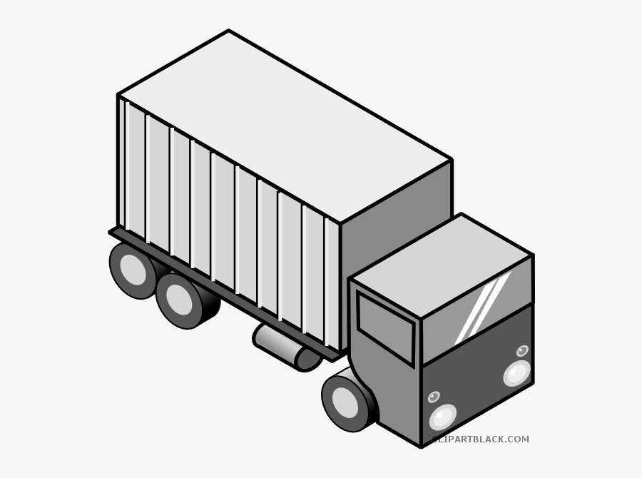 Transparent Transport Clipart Black And White - Truck Clip Art, Transparent Clipart