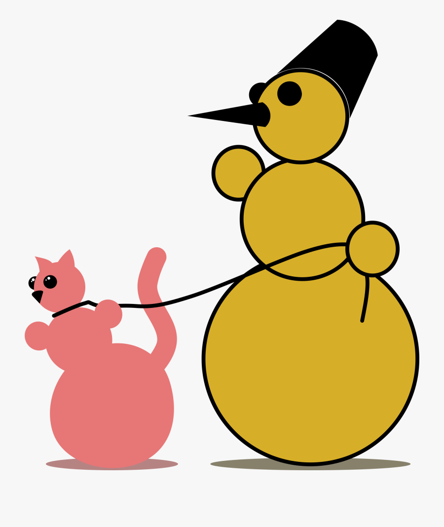 Snowman Cat Fancier By Rones Free Vector - Clip Art, Transparent Clipart