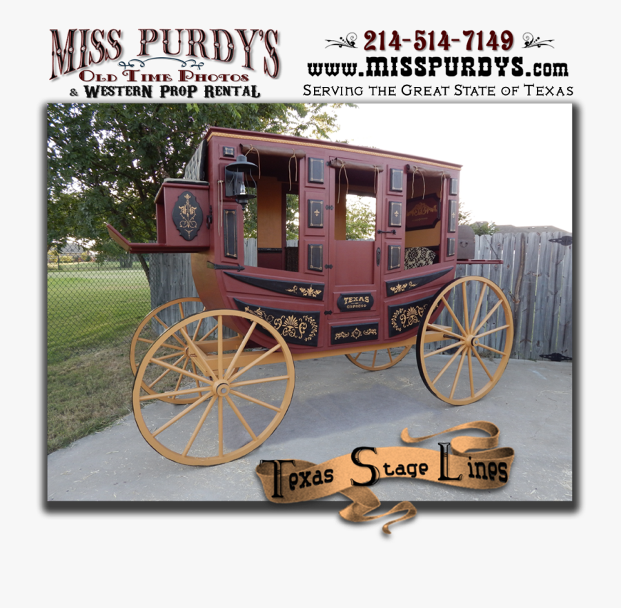 Stagecoach For Rent Western - Old Time Western Carriage, Transparent Clipart