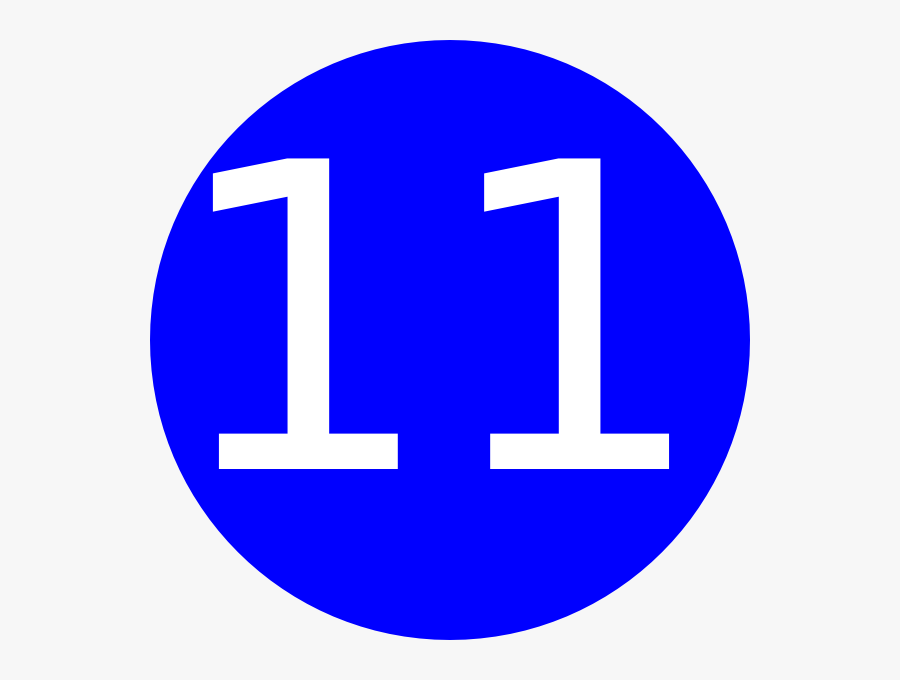Number 11 In Blue, Transparent Clipart