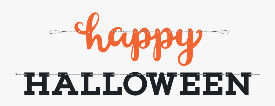 Happy Halloween Banner - Calligraphy, Transparent Clipart