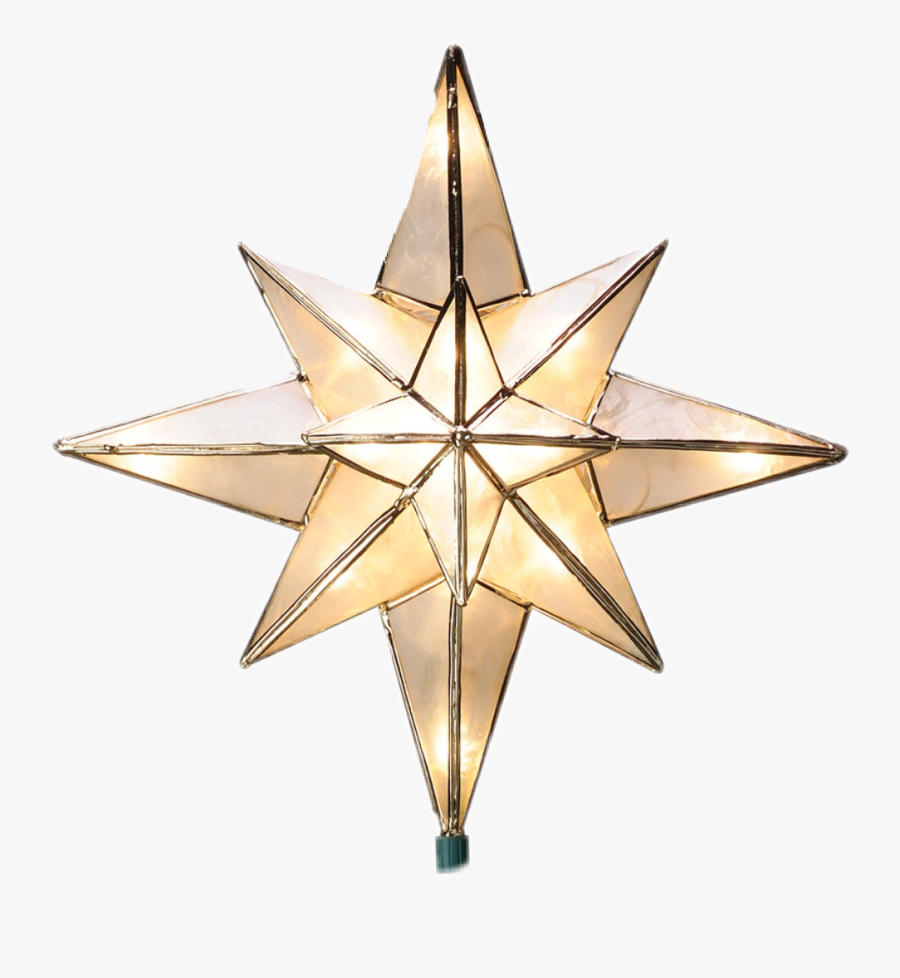 #christmas #star #ornament - Capiz Star Tree Topper, Transparent Clipart