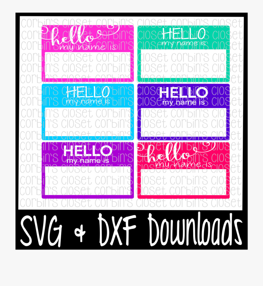 Free Hello Name Tag * Name Tags * Tag * My Name Is - Free Hello My Name Is Svg, Transparent Clipart