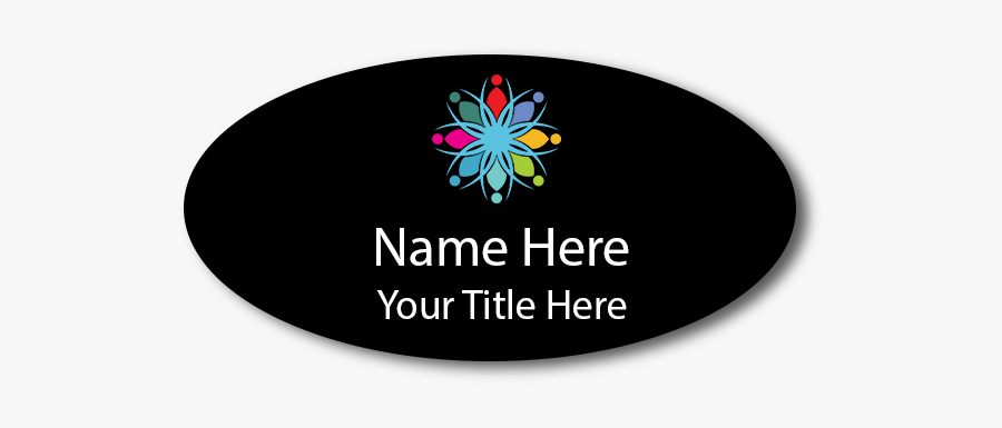Magnetic Full Color Custom Oval Name Tag - St Ann's Hospice, Transparent Clipart