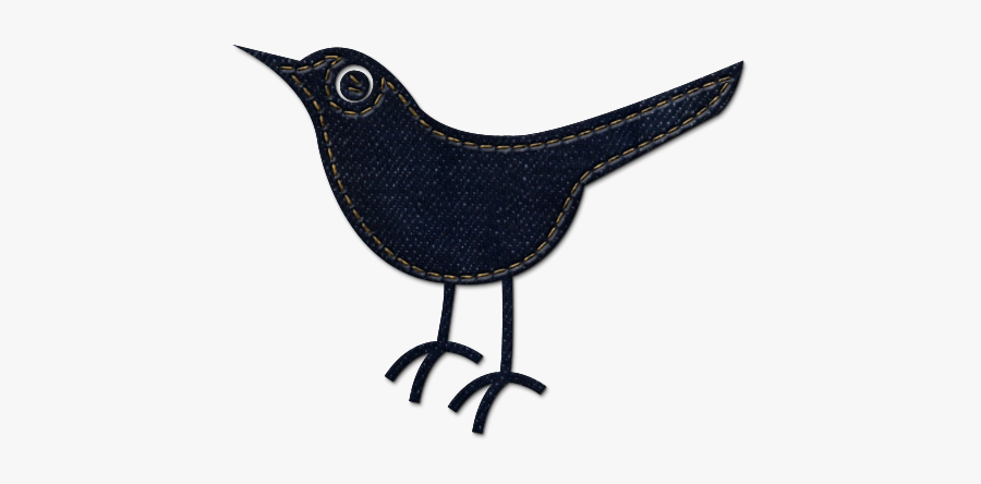 High Resolution Dark Blue Denim Jeans Icon Social Media - Twitter Bird Icon, Transparent Clipart