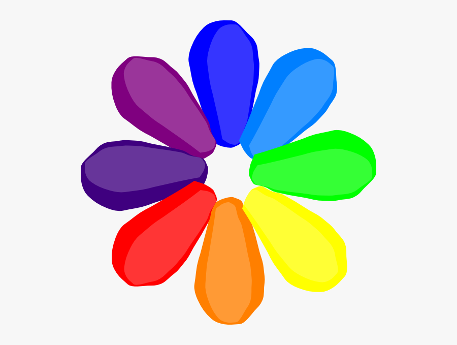 Bright Rainbow Daisy Svg Clip Arts - Black Flower Clipart , Free Transparen...