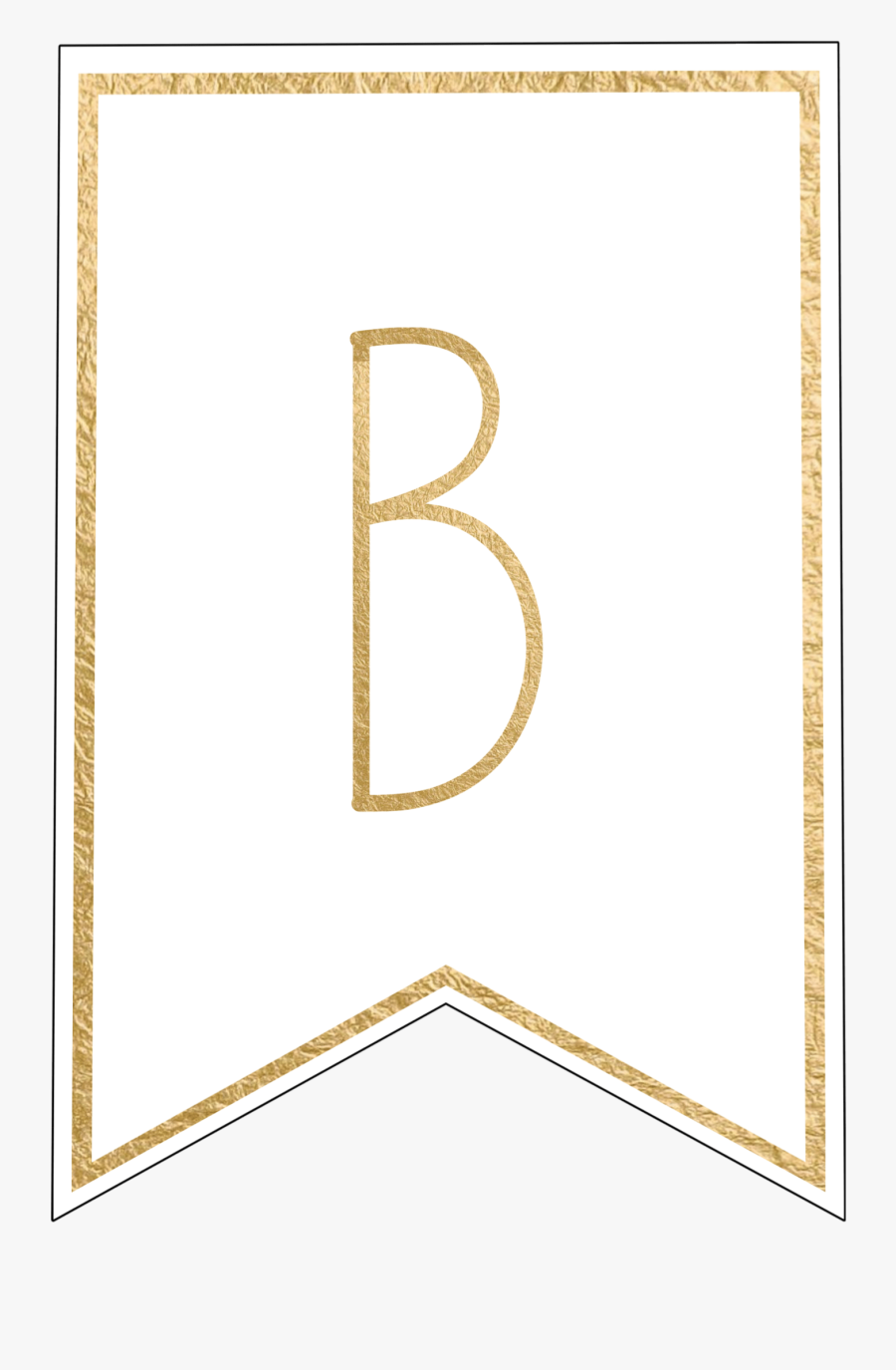 Gold Letter Printable Banner, Transparent Clipart