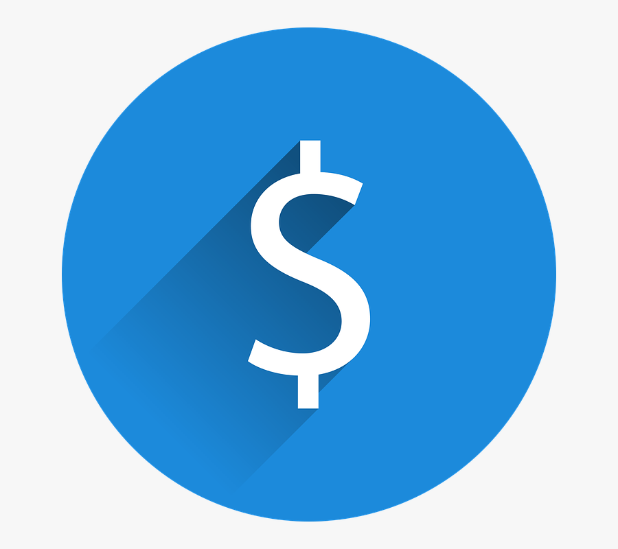 Transparent Money Check Clipart - Dollar Blue Png, Transparent Clipart