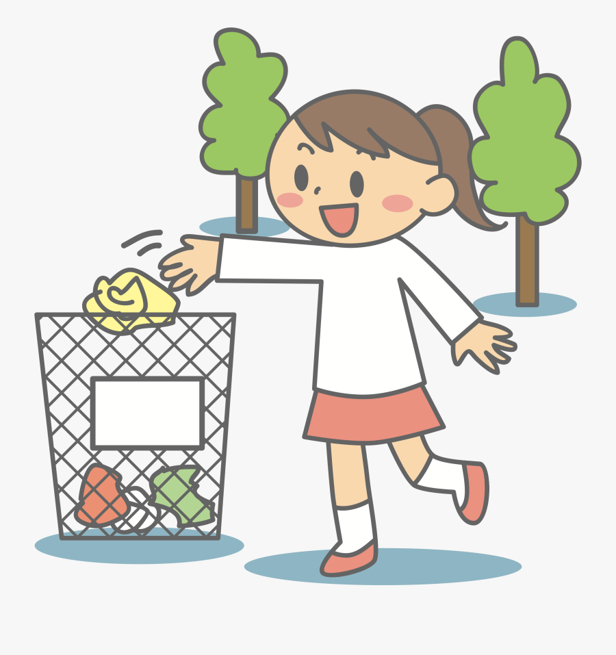 Litter Into Bin - Littering Clipart, Transparent Clipart