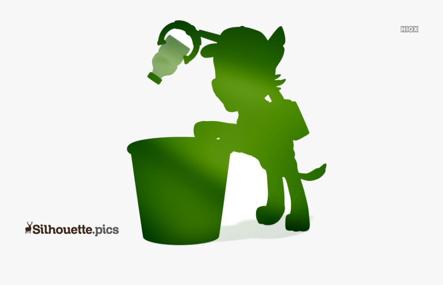 Paw Patrol Rocky Collect Trash Clipart Transparent - Illustration, Transparent Clipart