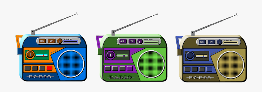 Transparent Colorful Boombox Clipart - Radio Stereo Png, Transparent Clipart