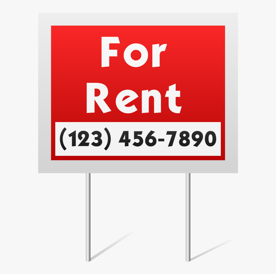 For Rent Sign Clip Art Download - Rent Sign, Transparent Clipart