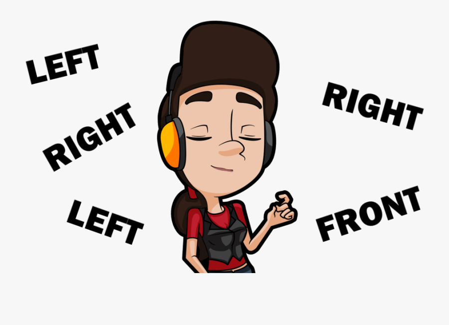 Woman With Headphones On Has Her Eyes Closed And Focuses - Cartoon, Transparent Clipart