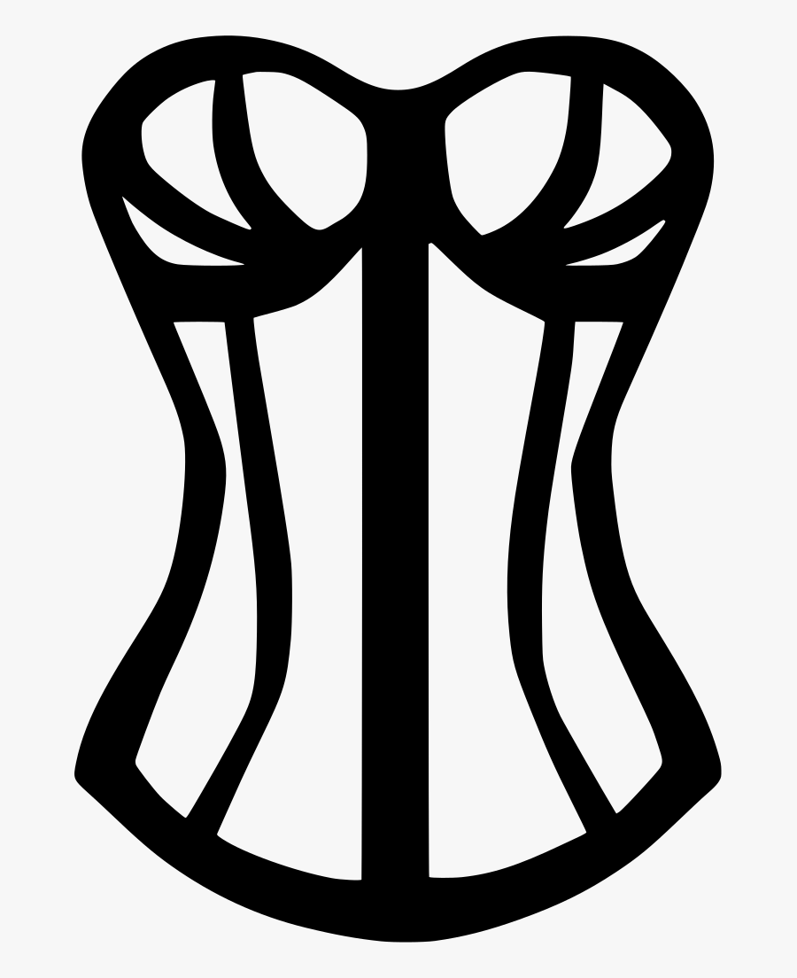 Clip Art Corset Drawing - Simple Corset Drawing, Transparent Clipart
