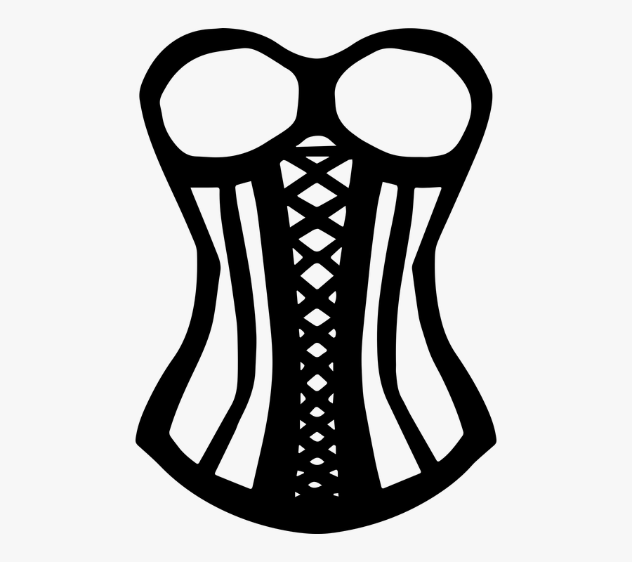Laced, Corset, Fashion, Clothing, Binding, Elegant - Corset Drawing, Transparent Clipart