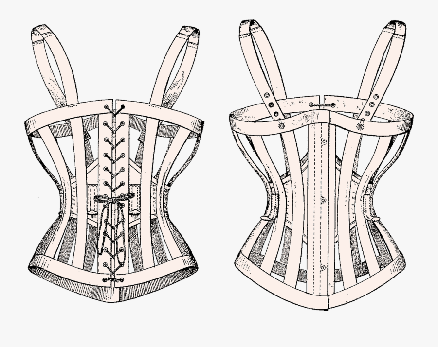 Picture - Skeleton Corset 1870, Transparent Clipart
