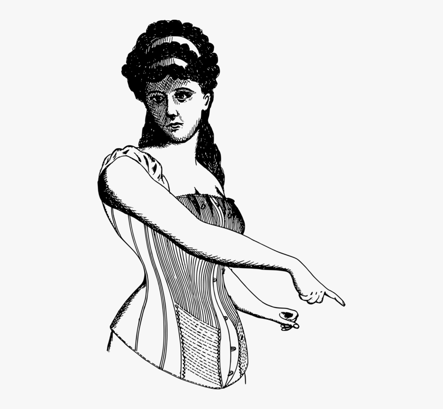 Hairstyle,art,monochrome Photography - Corset, Transparent Clipart
