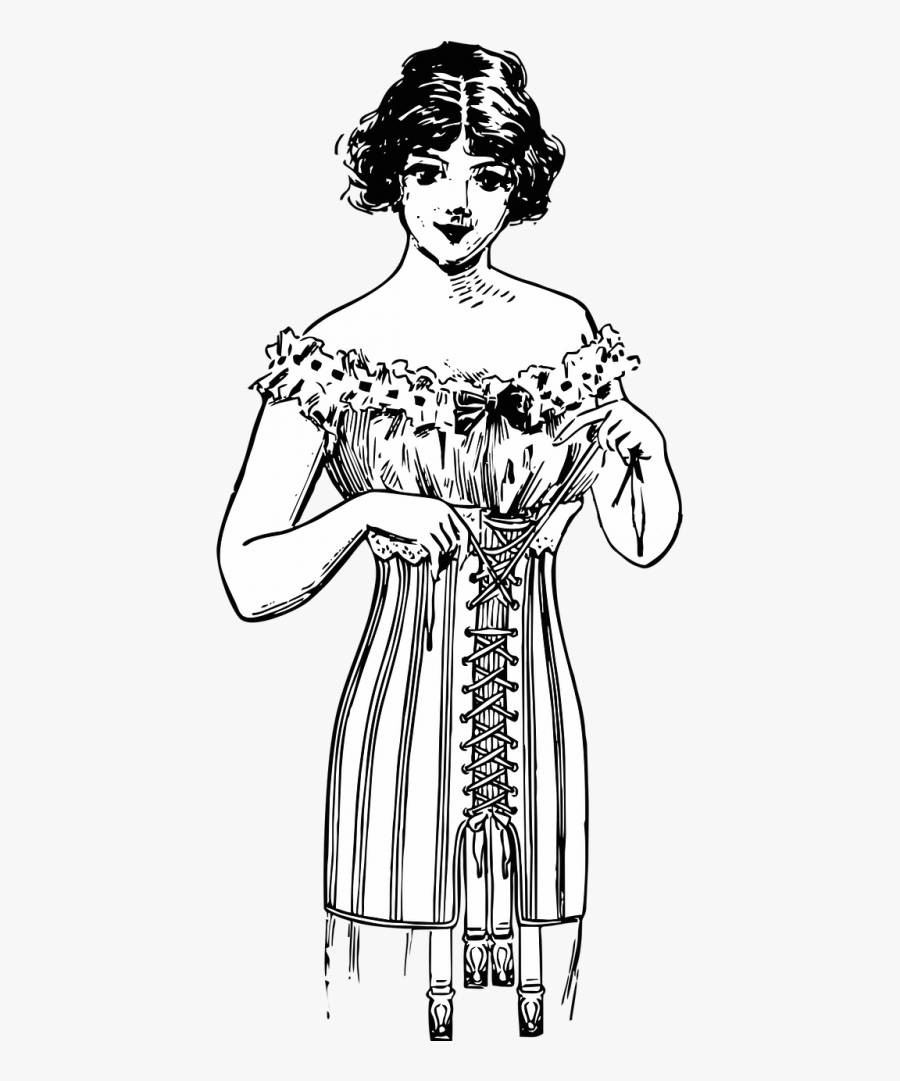 Corset Fashion Beauty - Corsets History Pain, Transparent Clipart
