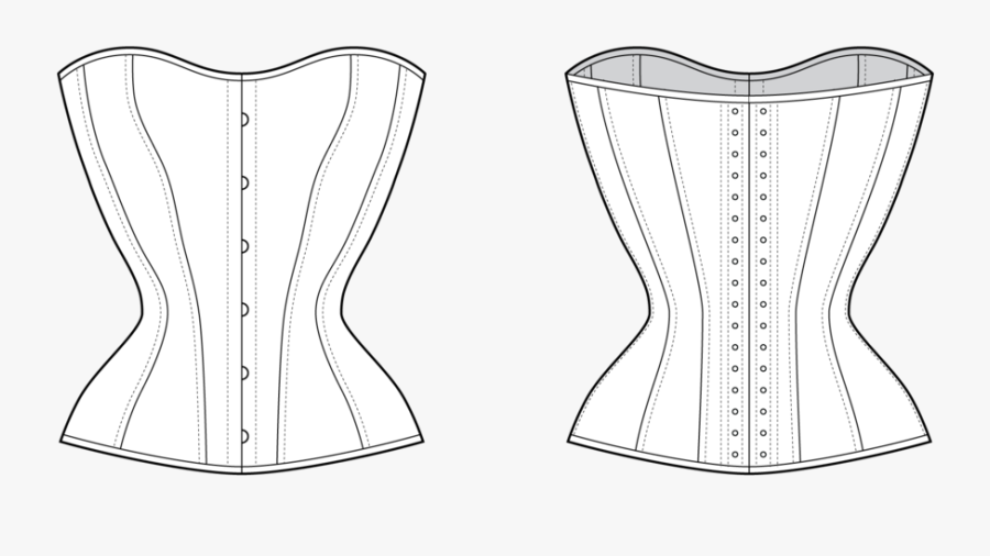 Clip Art Corset Drawing - Stool, Transparent Clipart