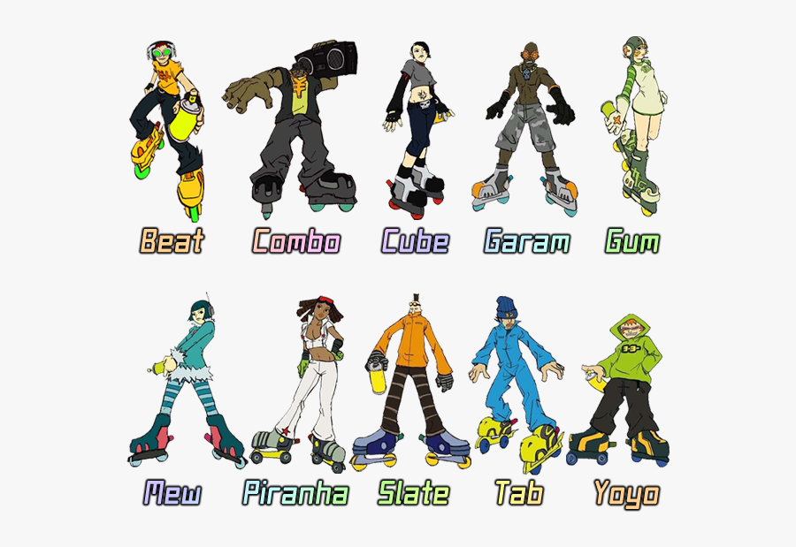 Jet Set Radio Soundtrack - Beat Jet Set Radio Characters, Transparent Clipart