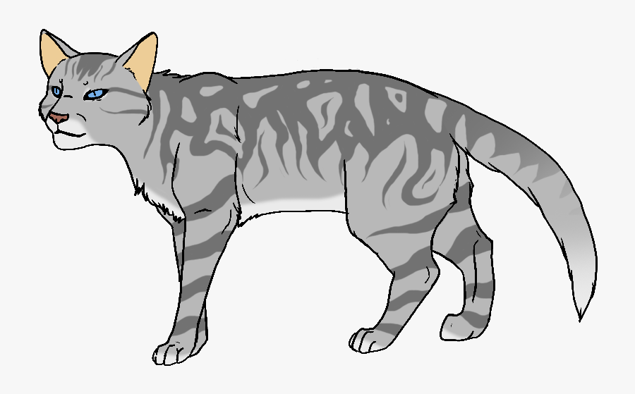 Clip Art Vector Royalty Free Download - Gray Cat With Dark Grey Stripes, Transparent Clipart